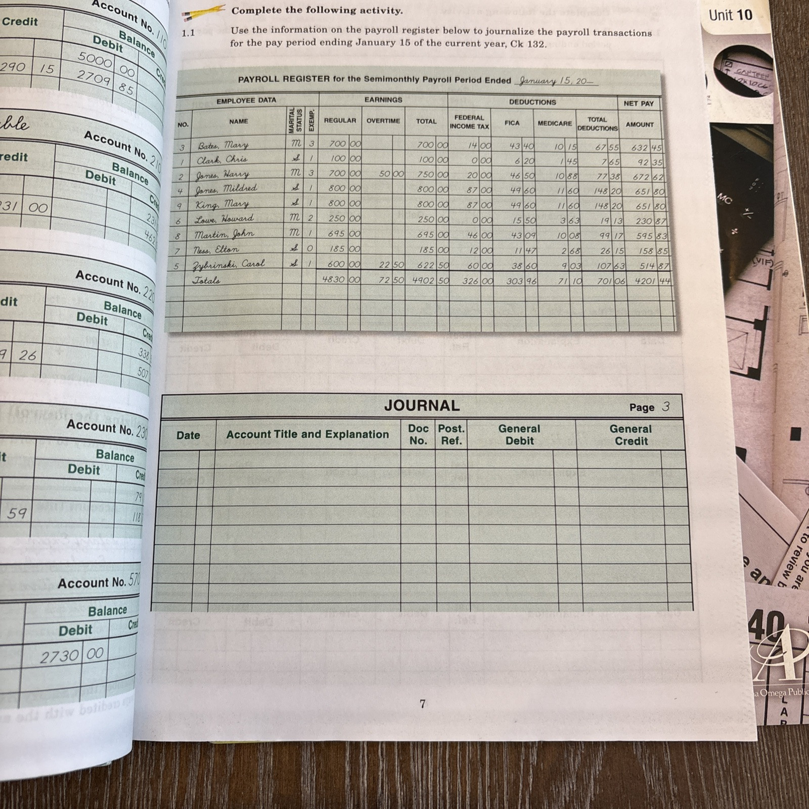 LIFEPAC Accounting Student Book Set Units 6-10 Workbooks Unused
