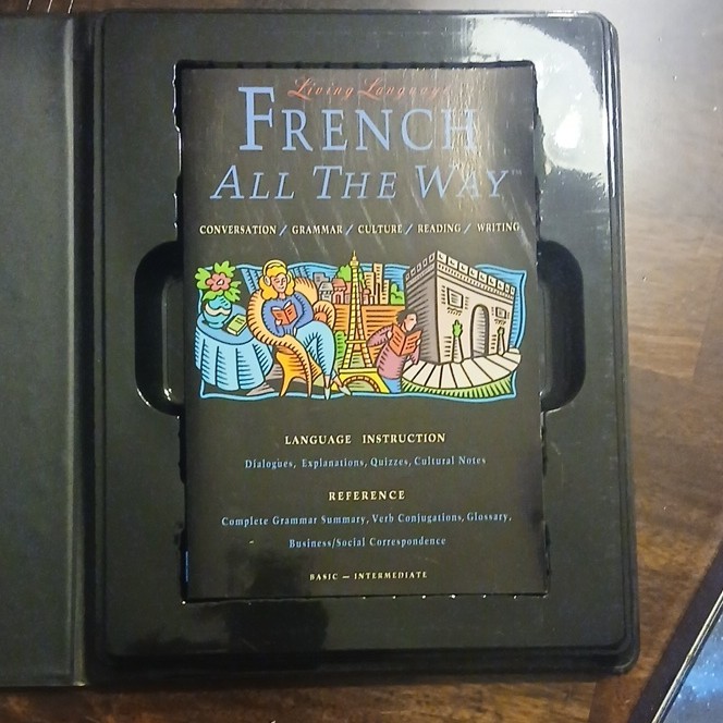 Living Language French All The Way Language Course Audio CD Set + Book 448pg