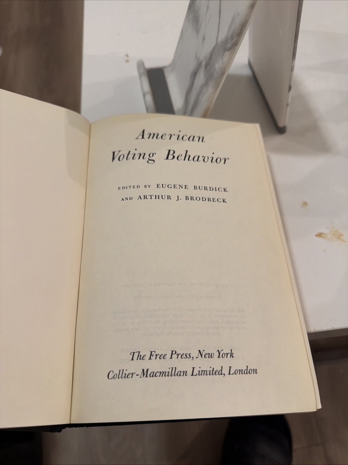 American Voting Behavior Eugene Burdick Arthur J. Brodbeck 1959 Free Press