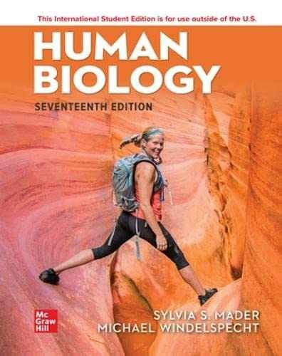 Human Biology 17Th Edition (International – Paperback, by Sylvia Mader – New