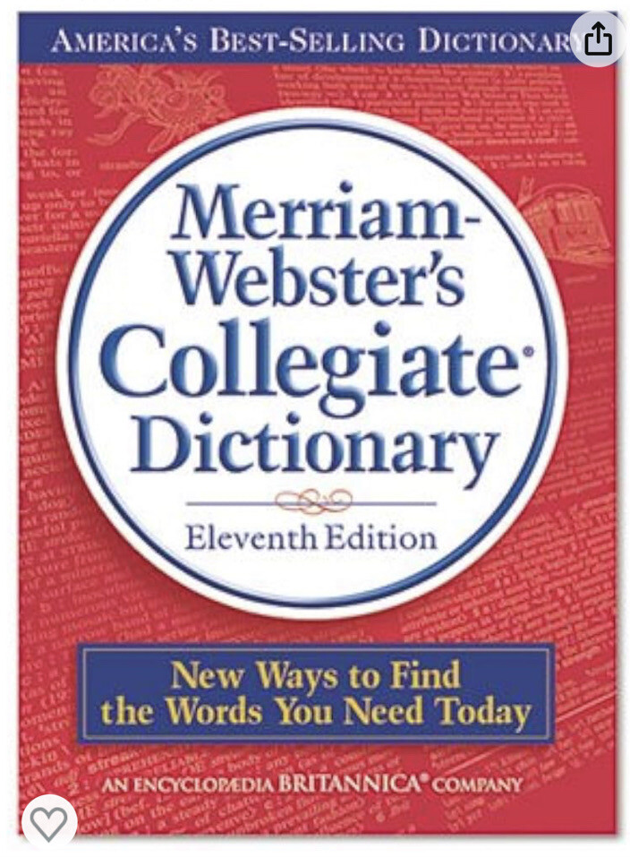 Collegiate Dictionary, 11th Edition, Hardcover, 1,664 Pages
