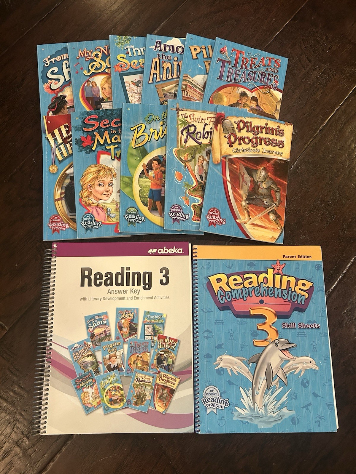 Abeka book Reading 3 Student readers/teacher answer key homeschooling lot of 13