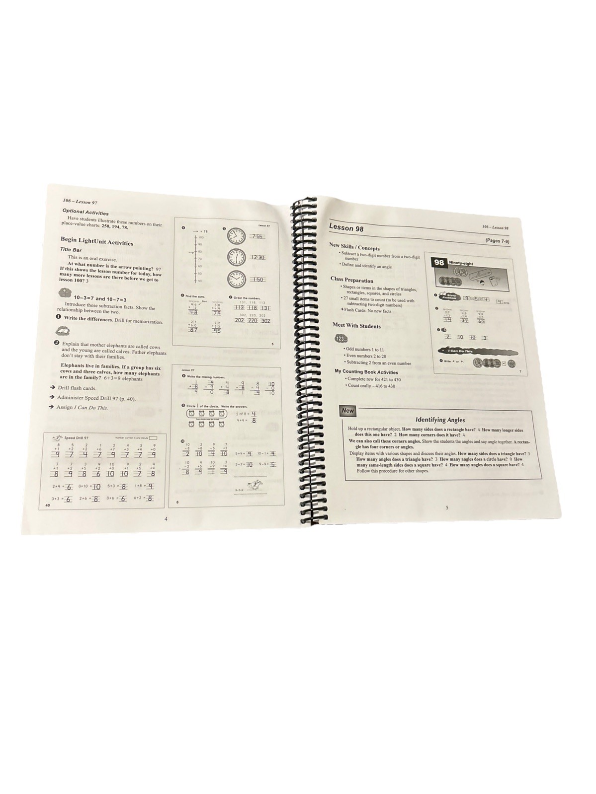Mathematics 1 Teacher’s Guide 106–110 – Christian Light Education – CLE – Spiral