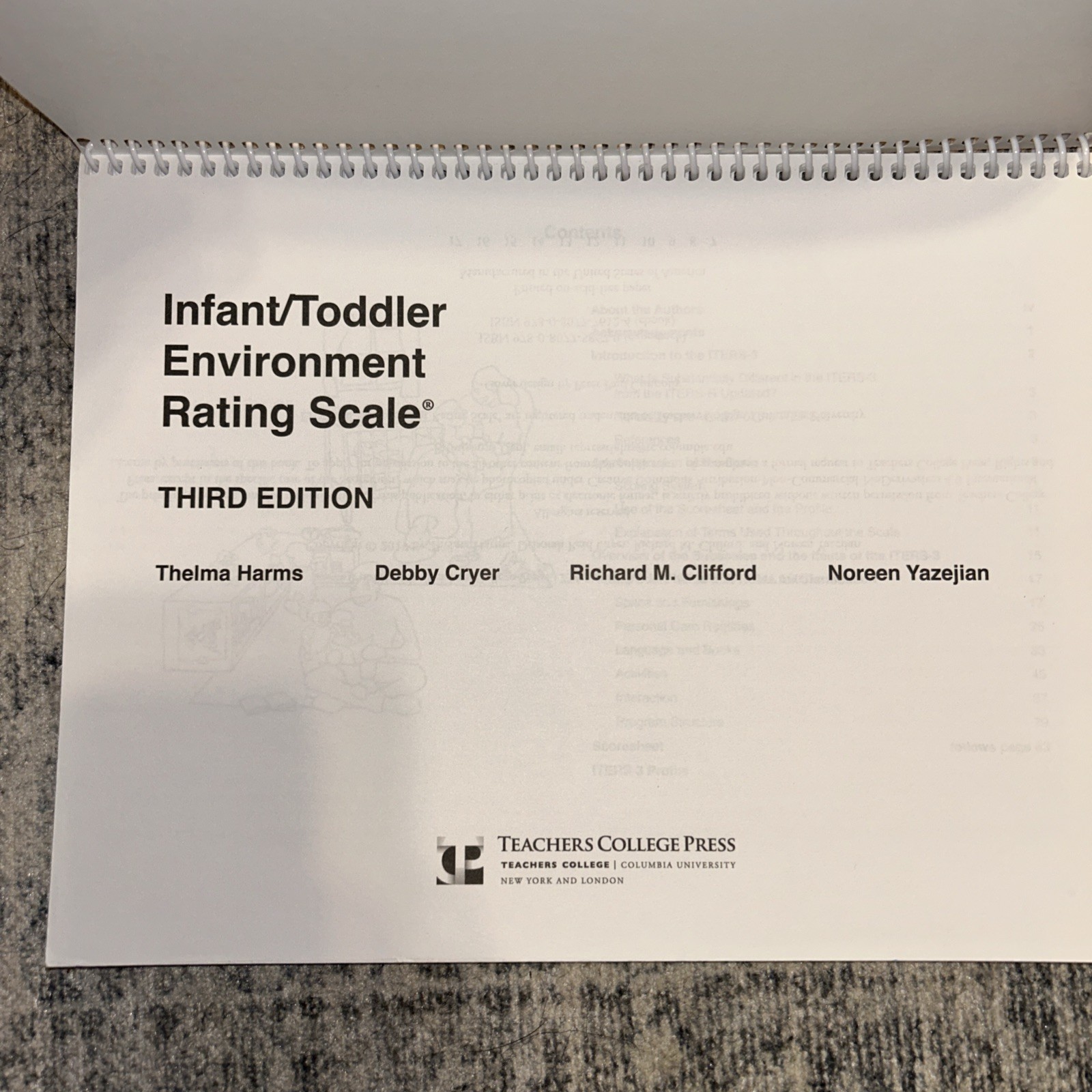 Infant/Toddler Environment Rating Scale (ITERS-3) by Harms, Thelma,Cryer, Debby,