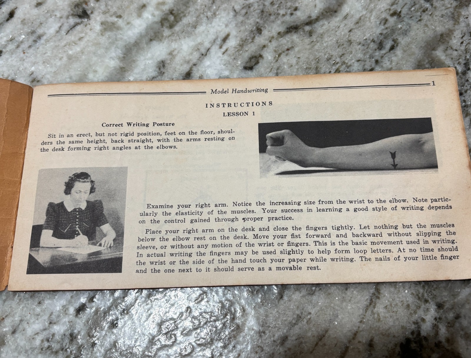Model Handwriting 1941 Learn Cursive Book for teachers A.N. Palmer Company