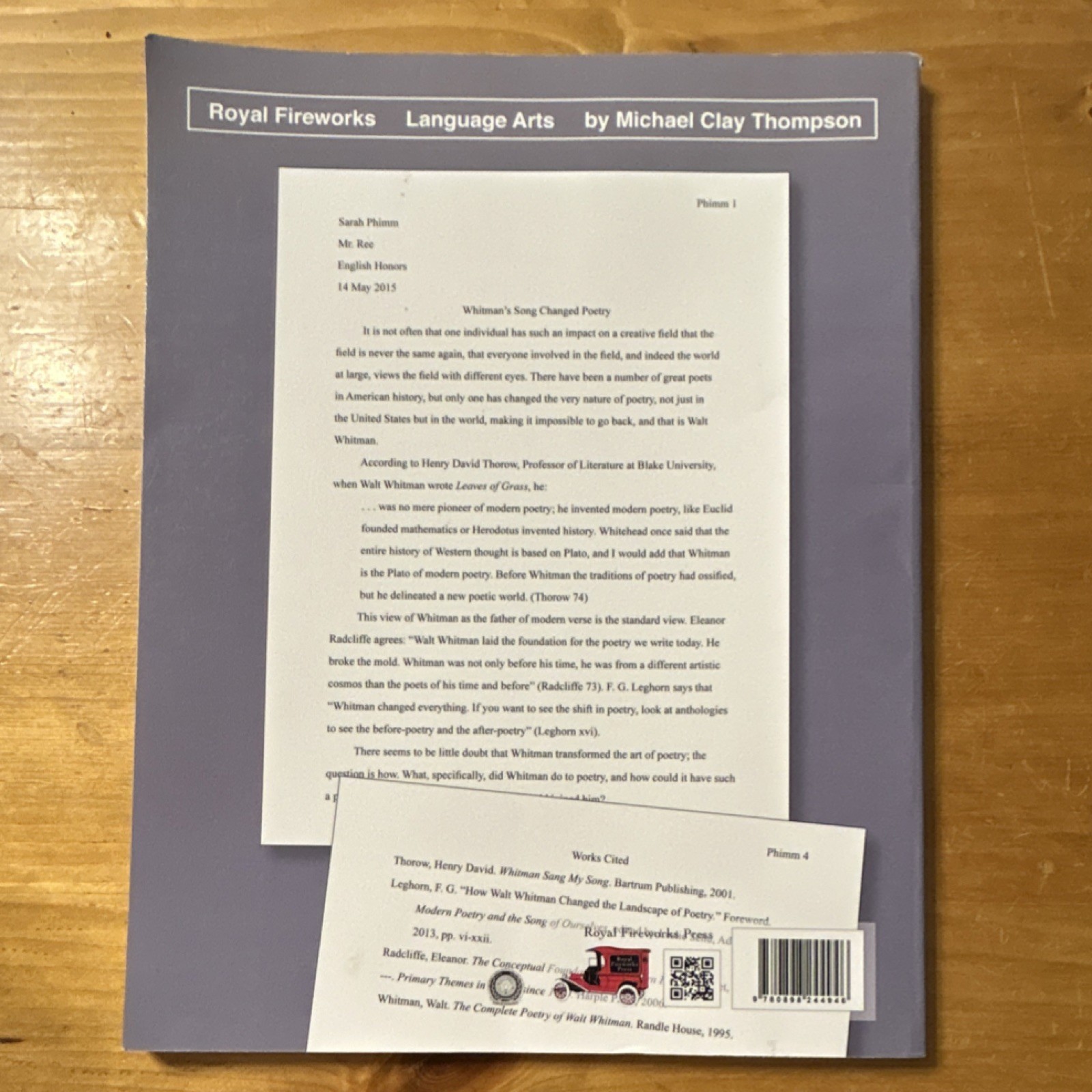 Advanced Academic Writing I Second Edition Michael Clay Thompson Royal Firework…