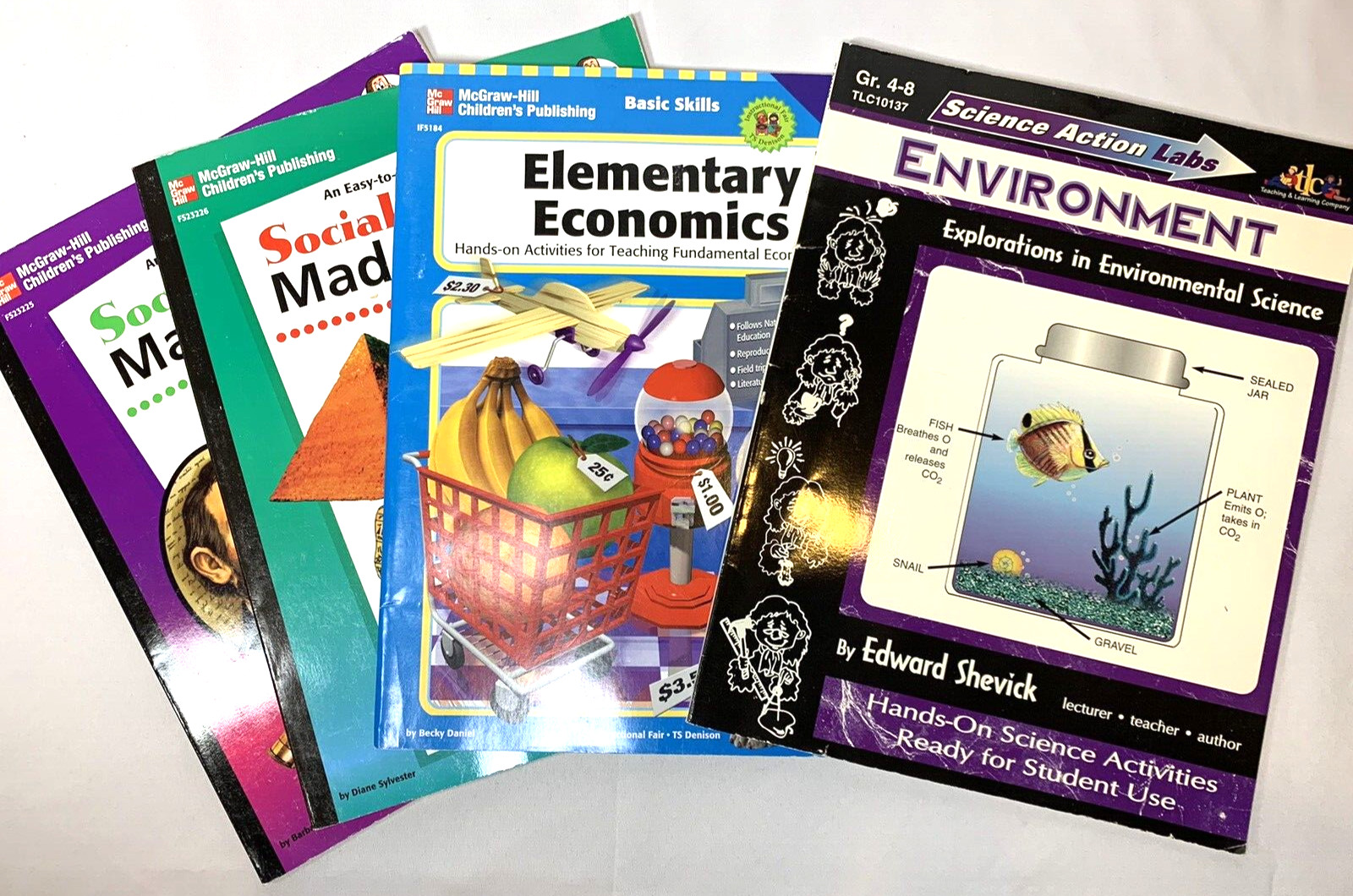 Teacher Curriculum Activity Workbook Social Studies Science Lot of 4 Grades 4-8
