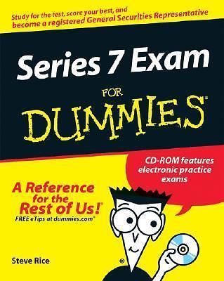 Series 7 Exam for Dummies – 0470099321, paperback, Steven M Rice
