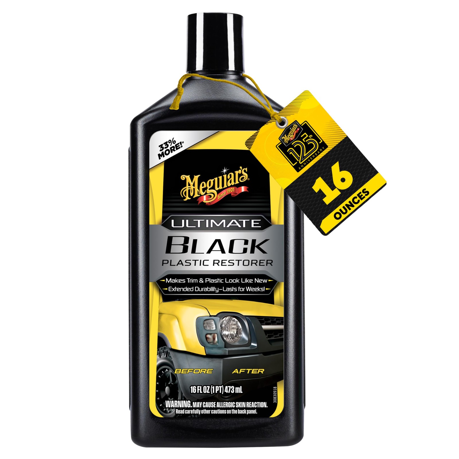 Black Plastic Restorer Trim Shine Trim Refresher Exterior Rubber Vinyl 16oz
