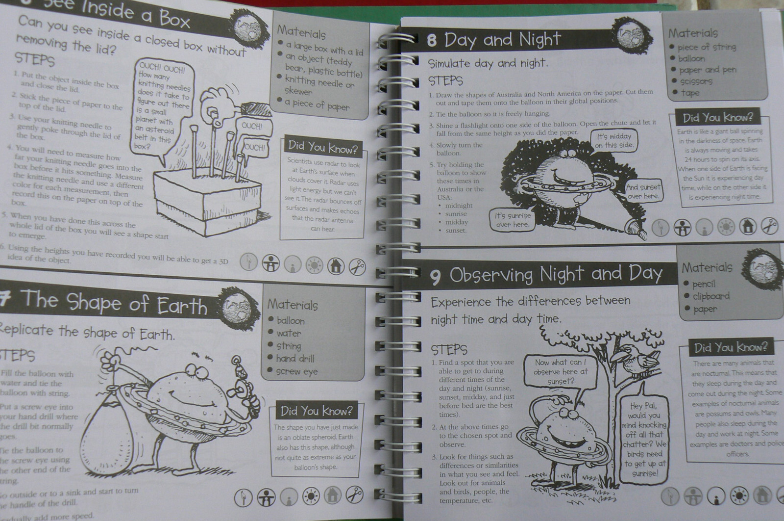 365 Awesome Science Experiments,ages 4-12 Hinkler Explore,spiral inside HC LN!