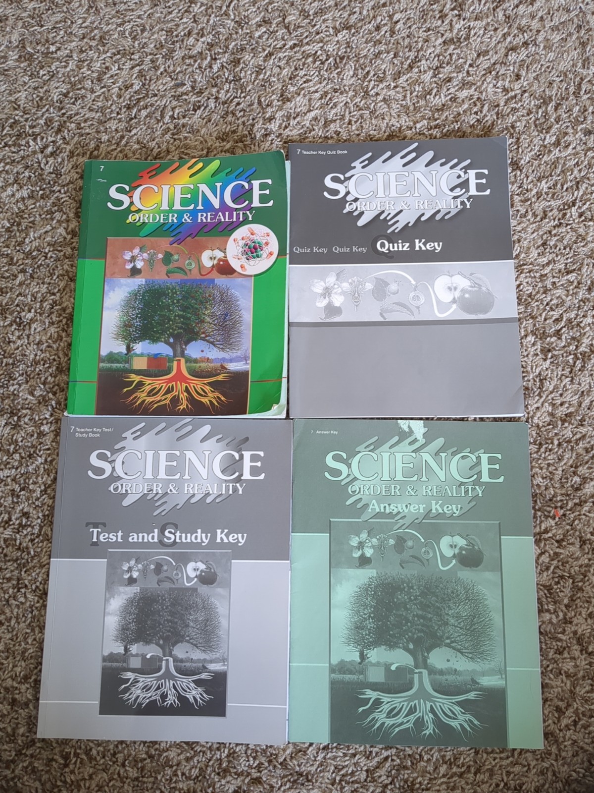 Abeka Science Order and Reality, 2nd edition, 6 book set Grade 7 with TEST/QUIZ.