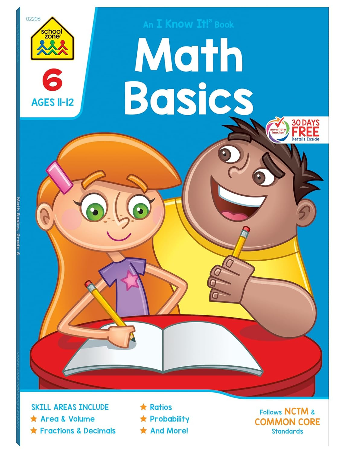 School Zone Math Basics 6 Workbook: 64 Pages, 6Th Grade, Powers & Exponents, Ord