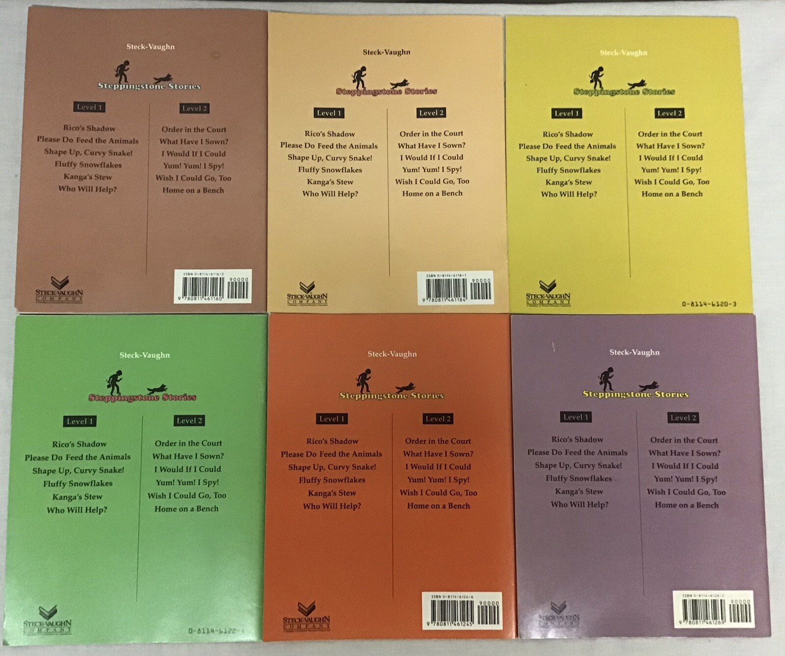 Steck-Vaughn Predictable Book – Set of 6 Books – Level 2 – Steppingstone Stories