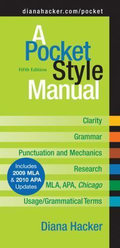 A Pocket Style Manual 5e with 2009 MLA – 0312593244, spiral-bound, Diana Hacker