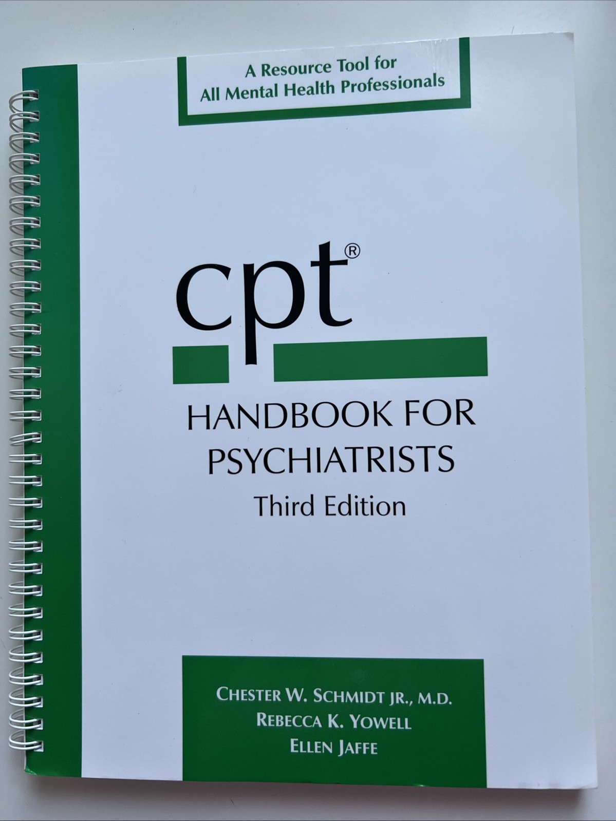CPT Handbook for Psychiatrists Spiral Chester W., Jr. Schmidt-3rd Edition
