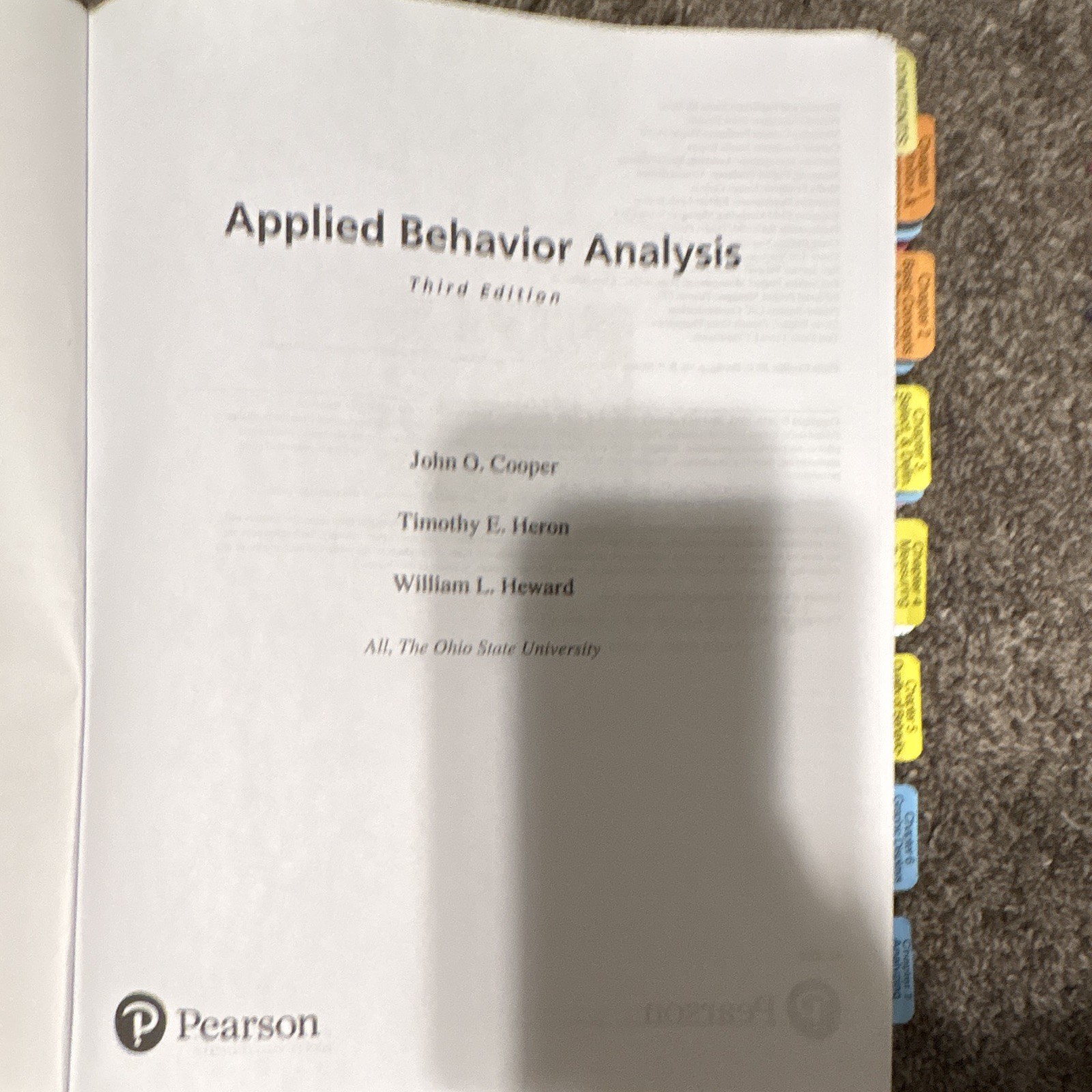 Pearson Applied Behavior Analysis 3rd Ed Hardcover 2019 Cooper Heron Heward
