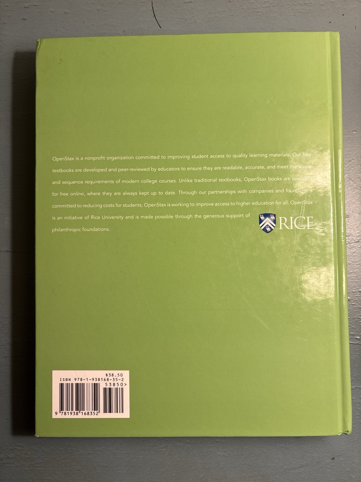 OpenStax Psychology Hardcover Textbook Rice University 2017 Edition
