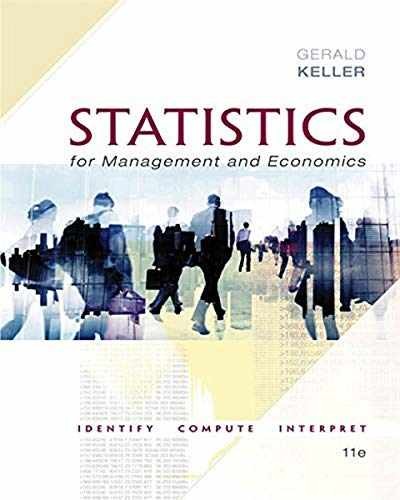 Statistics for Management and – Hardcover, by Keller Gerald – Very Good