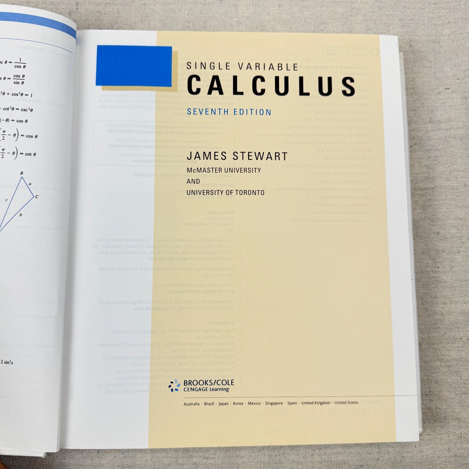 Multivariable Calculus, 7th Edition – hardcover Stewart, James