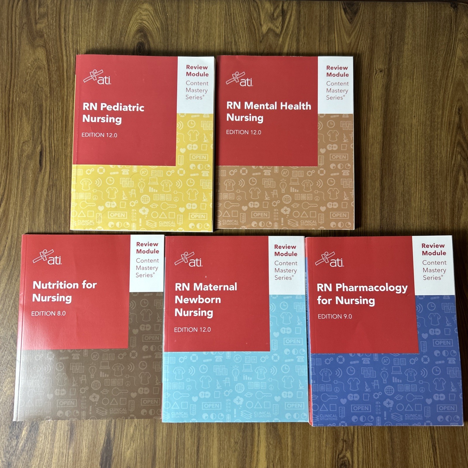 ATI RN Nursing Books COMPLETE SET 9 Books 2023 Edition Review Modules