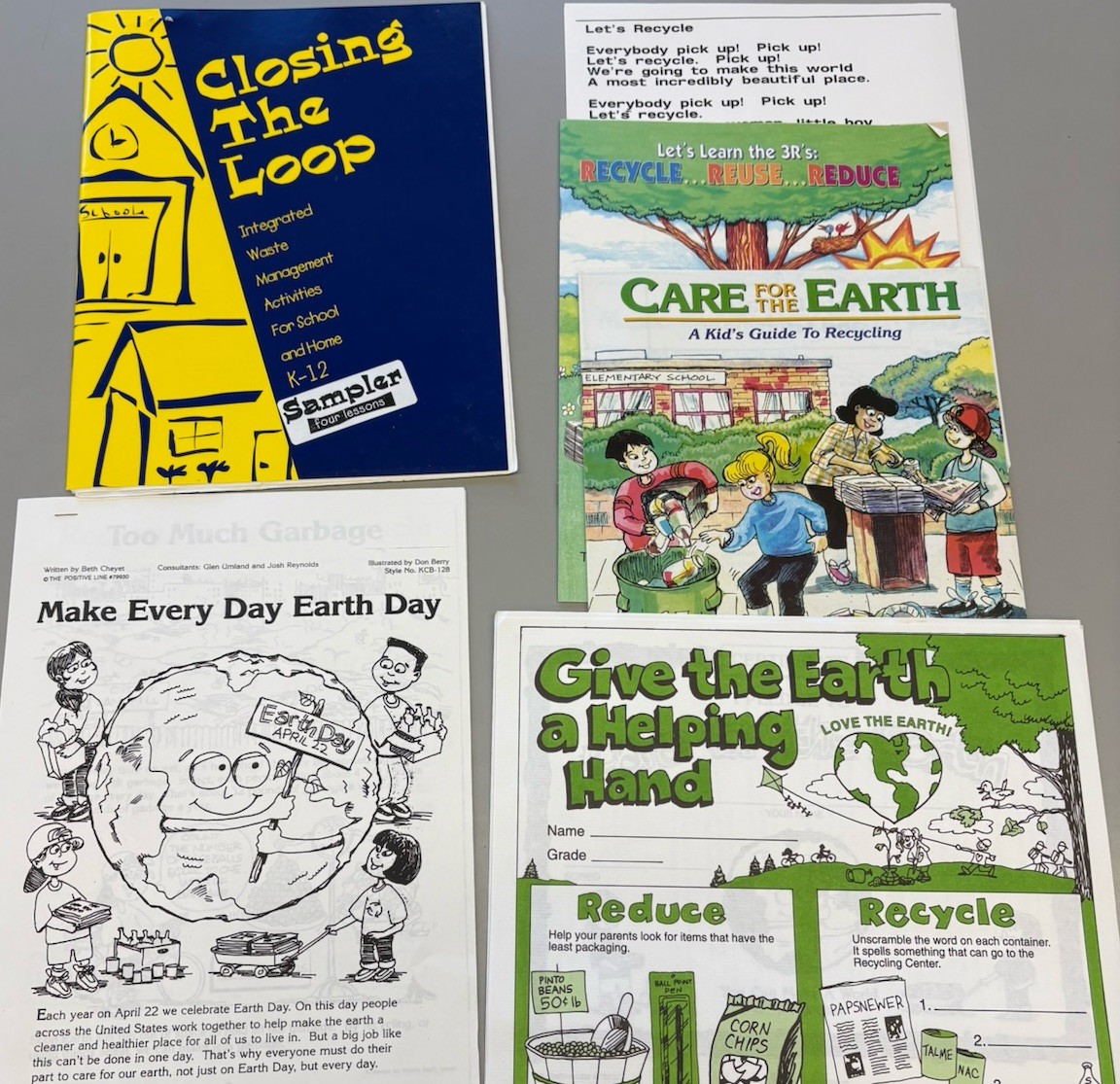Box of many Ag In The Classroom & Food, Water, Gardens, Insects, & Birds lesson