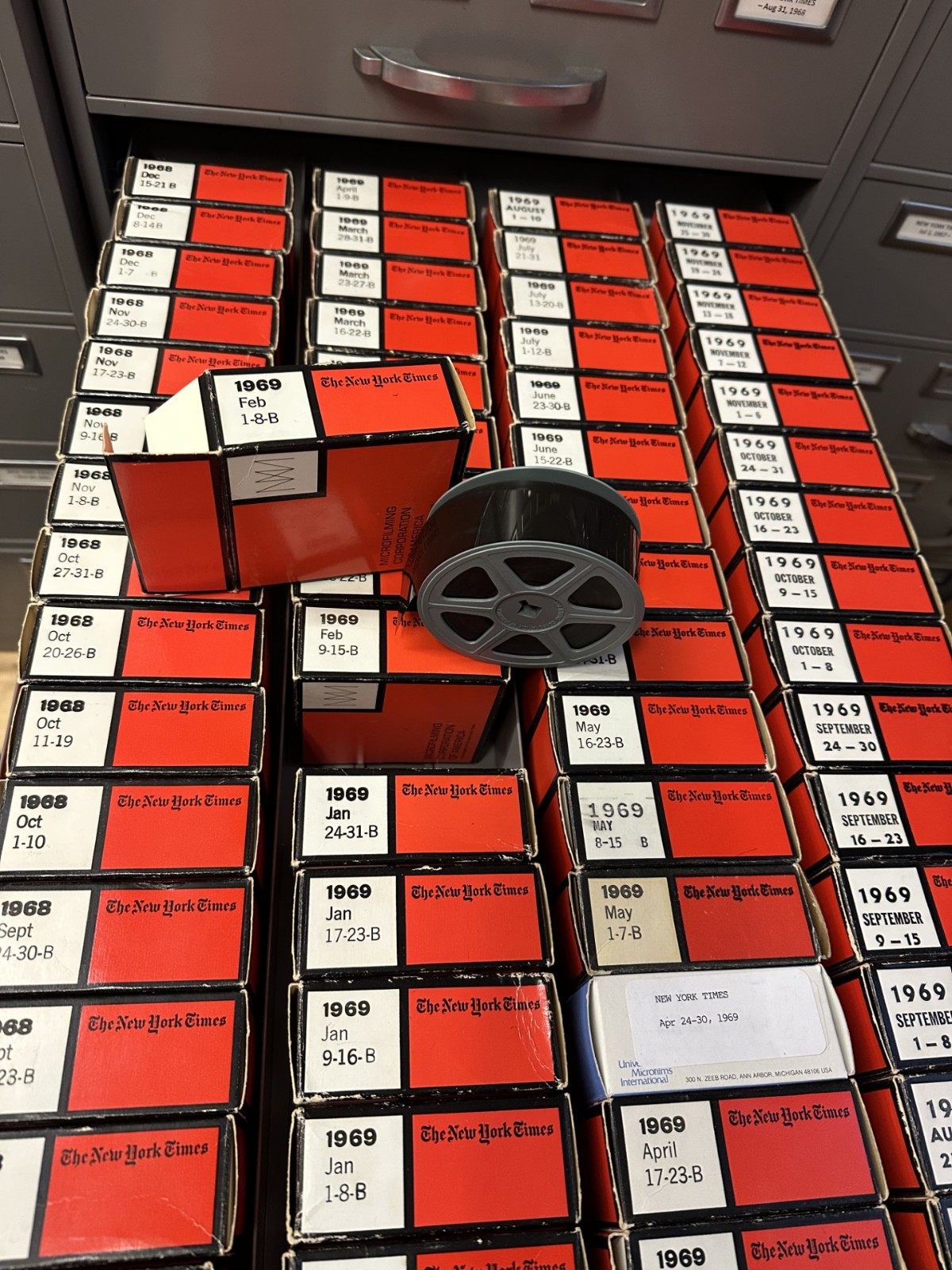 1971 to 1991 New York Times Microfilm Newspaper (You pick your year) Free ship