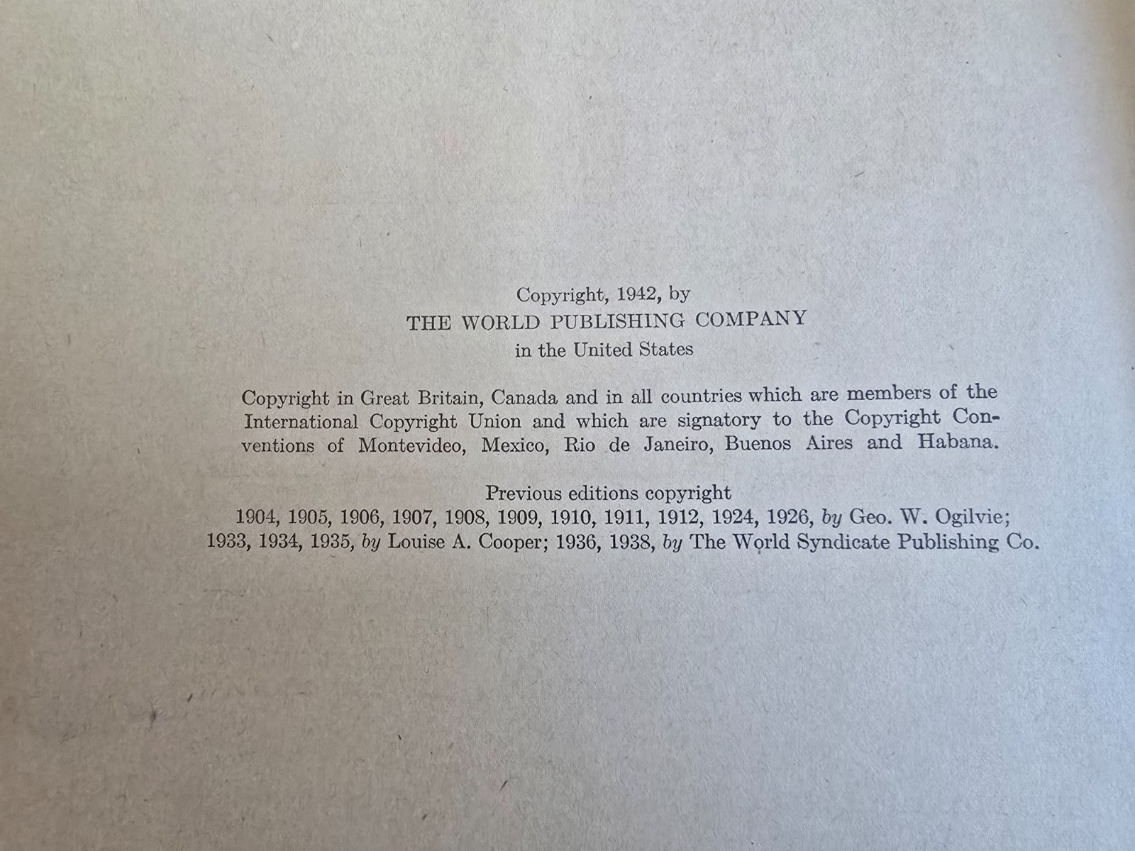1942 Webster’s New 20th Century Dictionary, Unabridged