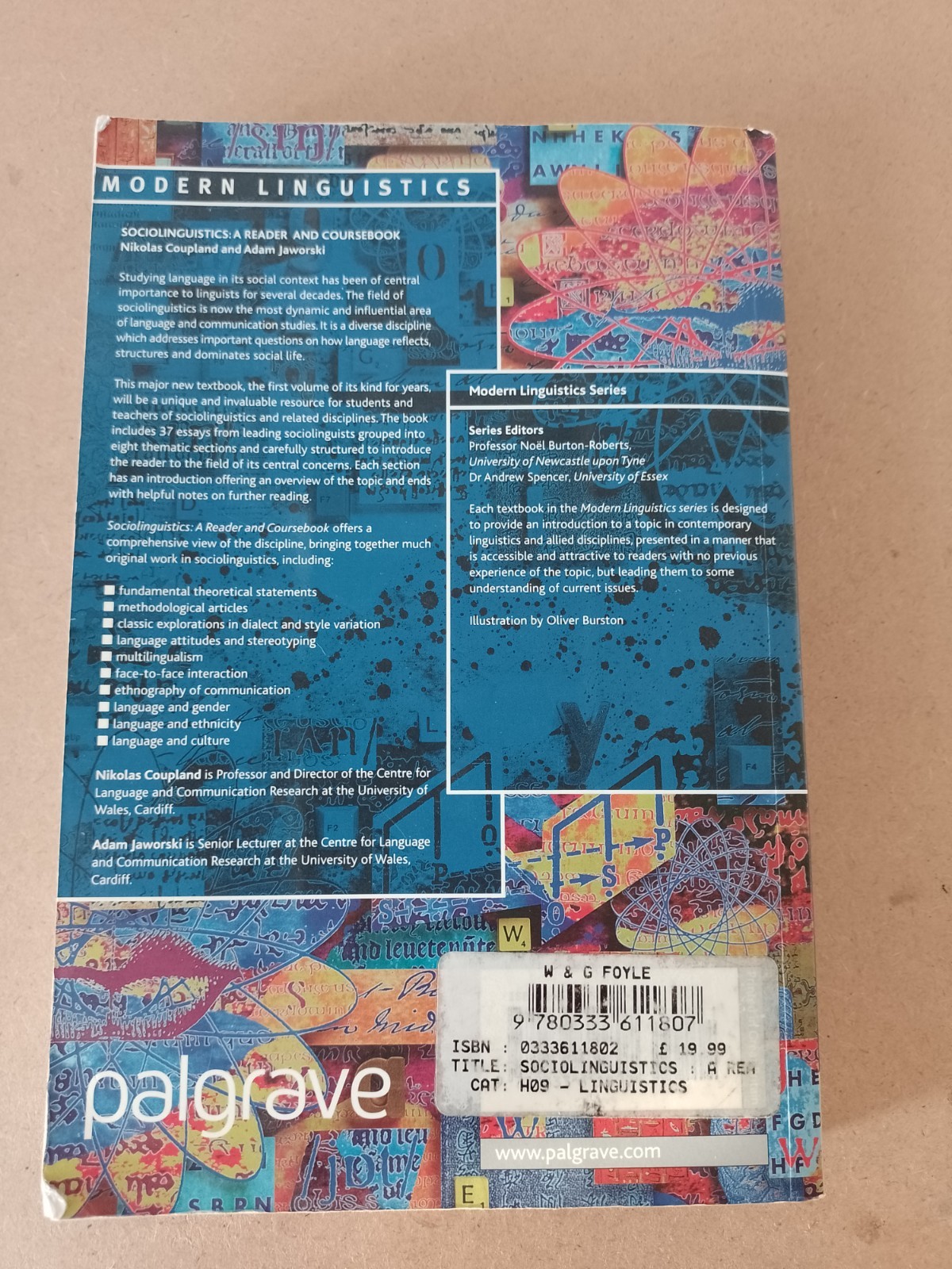 Sociolinguistics: A Reader and Coursebook (Palgrave Modern Linguis