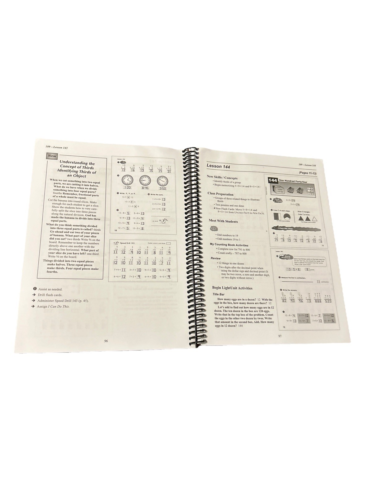 Mathematics 1 Teacher’s Guide 106–110 – Christian Light Education – CLE – Spiral