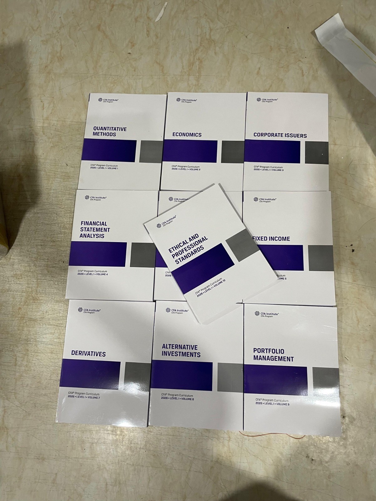 2026 CFA Program Curriculum Level 1 Box Set Volume 1-10 (Hard Copies) Latest