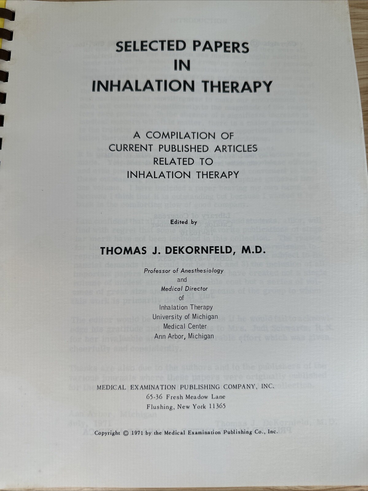 Selected Papers in Inhalation Therapy: A Compilation of Published Articles