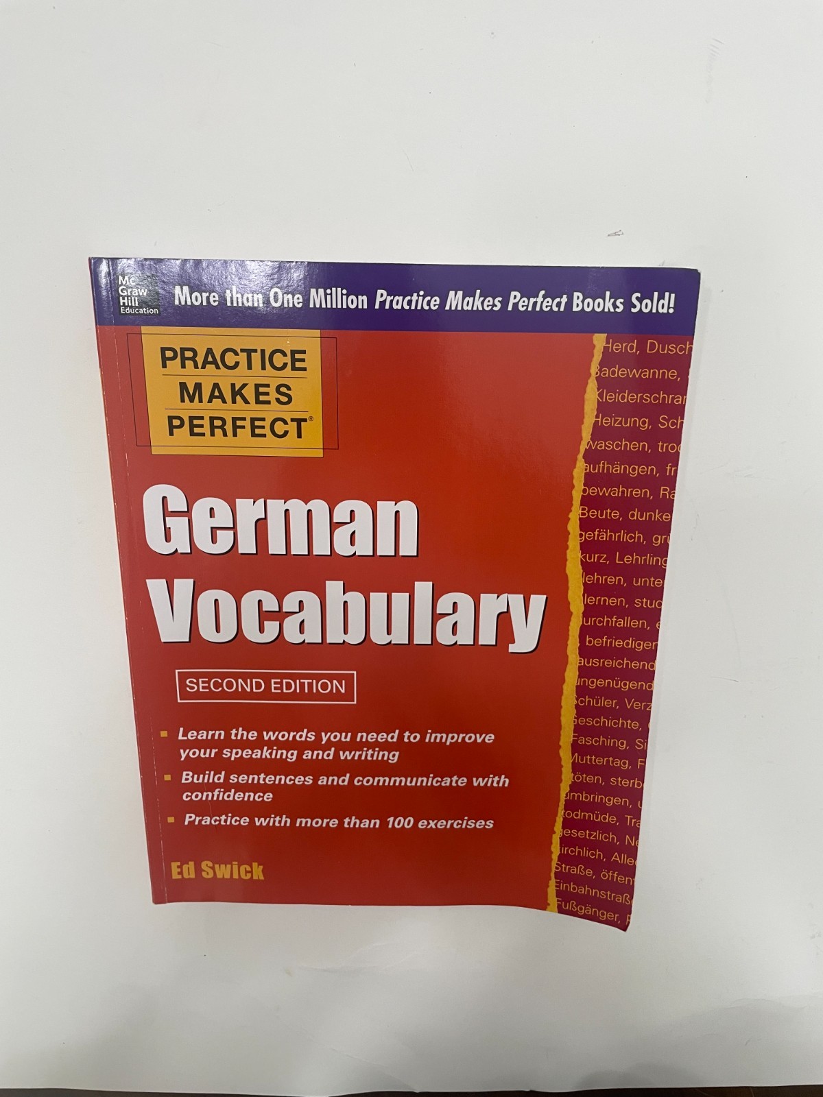German Vocabulary 2nd Ed by Ed Swick (2012, PB)