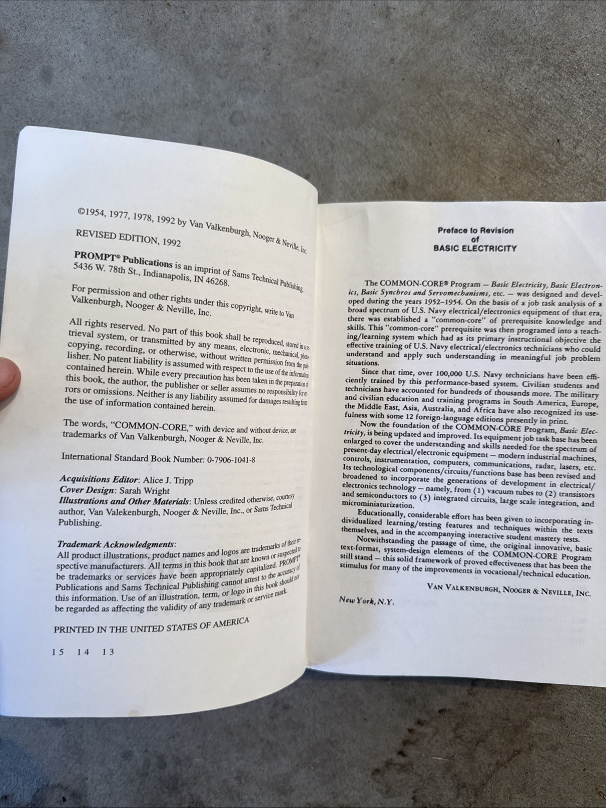 Basic Electricity Van Wallenberg, Nooger & Neville, Inc Book