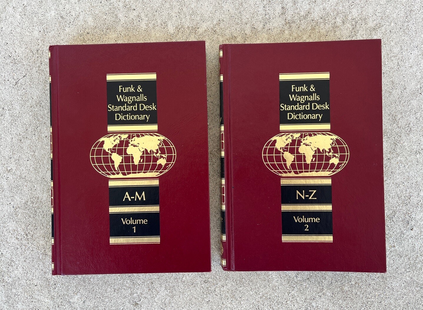 Funk and Wagnalls Standard Desk Dictionary Volume 1 and 2 Set Hardcover