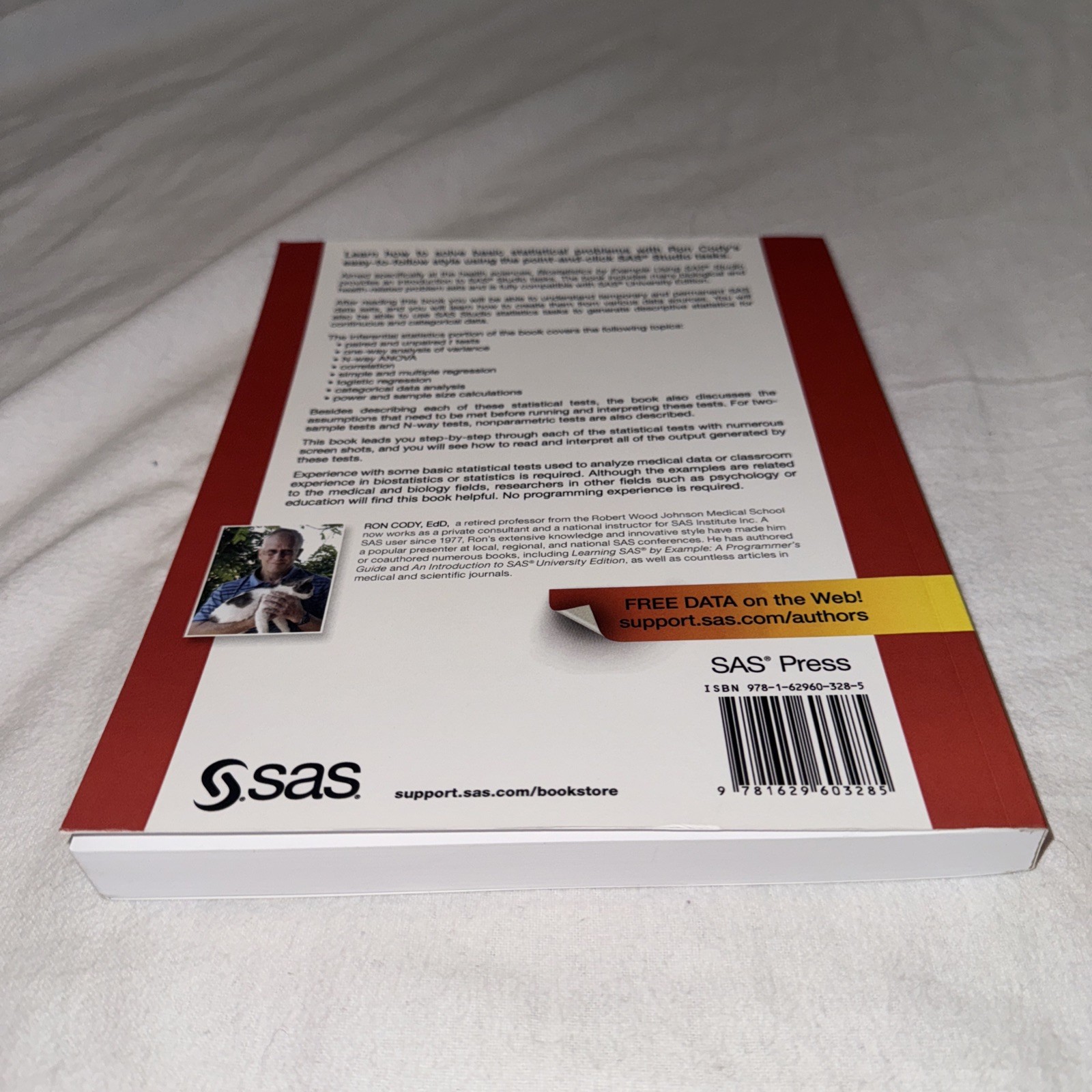 Biostatistics by Example Using SAS Studio by Ron Cody (2016, Trade Paperback)
