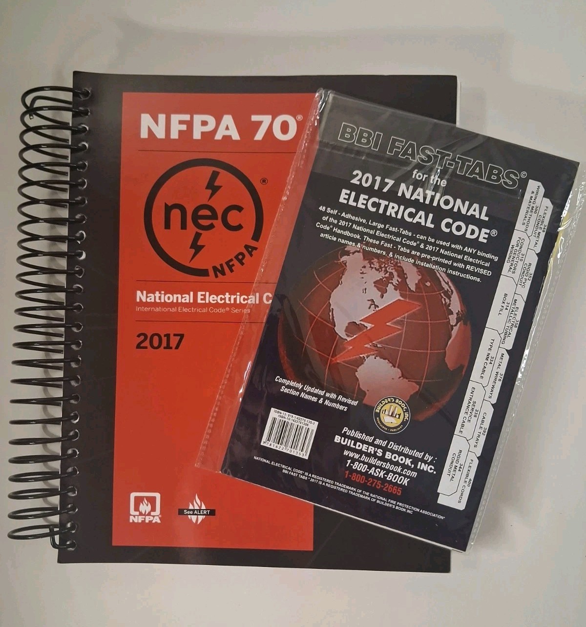 NFPA NEC 70 National Electrical Code 2017 Edition Spiral With BBI Fast-tabs