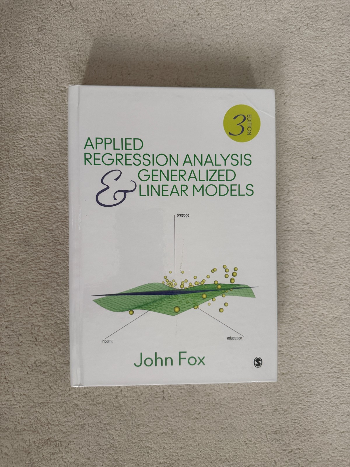 Applied Regression Analysis and Generalized… (3rd Ed) by Fox (9781452205663)