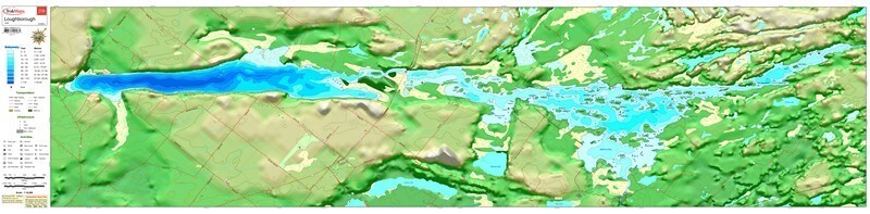 Loughborough Lake | Waterproof Chart | 16 x 65
