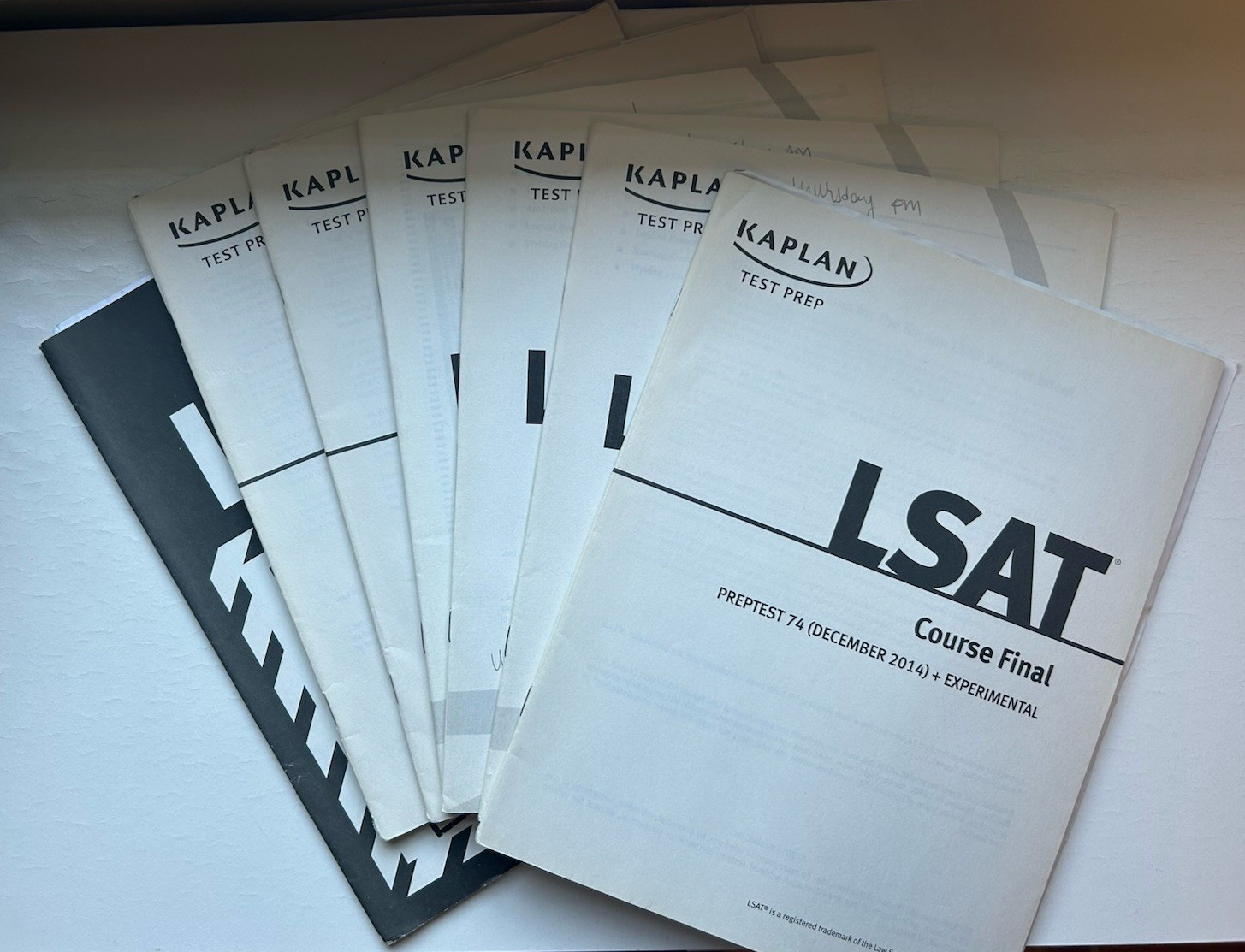 Kaplan LSAT PrepTests 60-62, 72-74 + Princeton Review Test Week Protocol