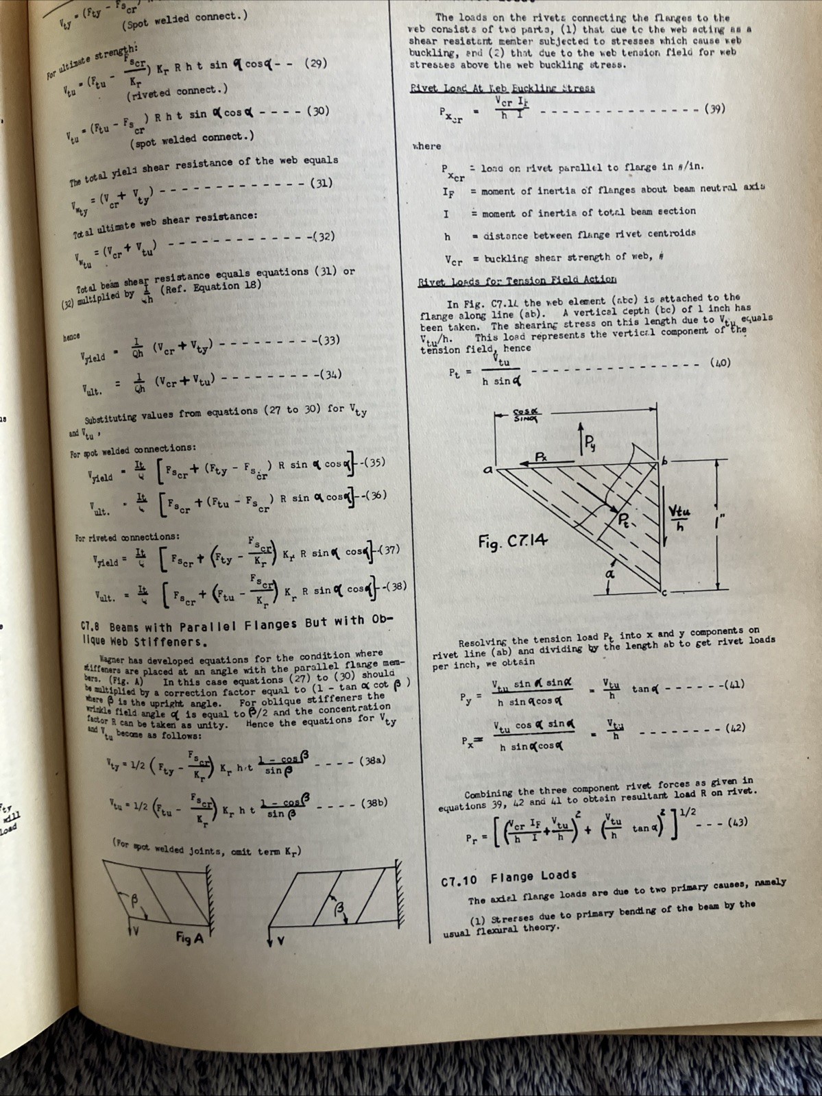 Analysis And Design of Airplane Structures By E.F. Bruhn 1943 Vintage HC