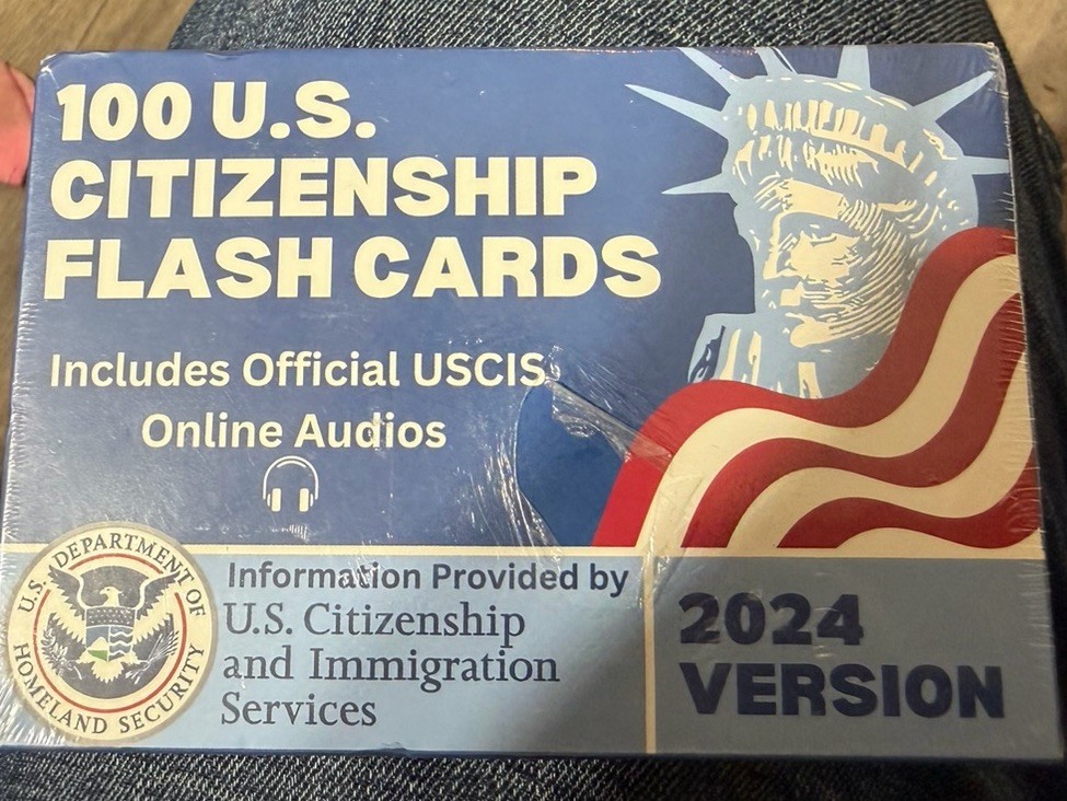 2024 US Citizenship Flash Cards & Study Plan (English)