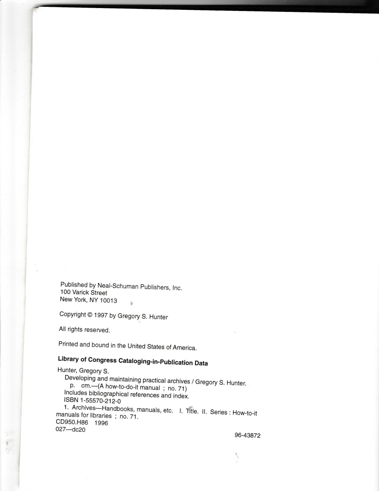 Developing and Maintaining Practical Archives: A How-To-Do-It Manual
