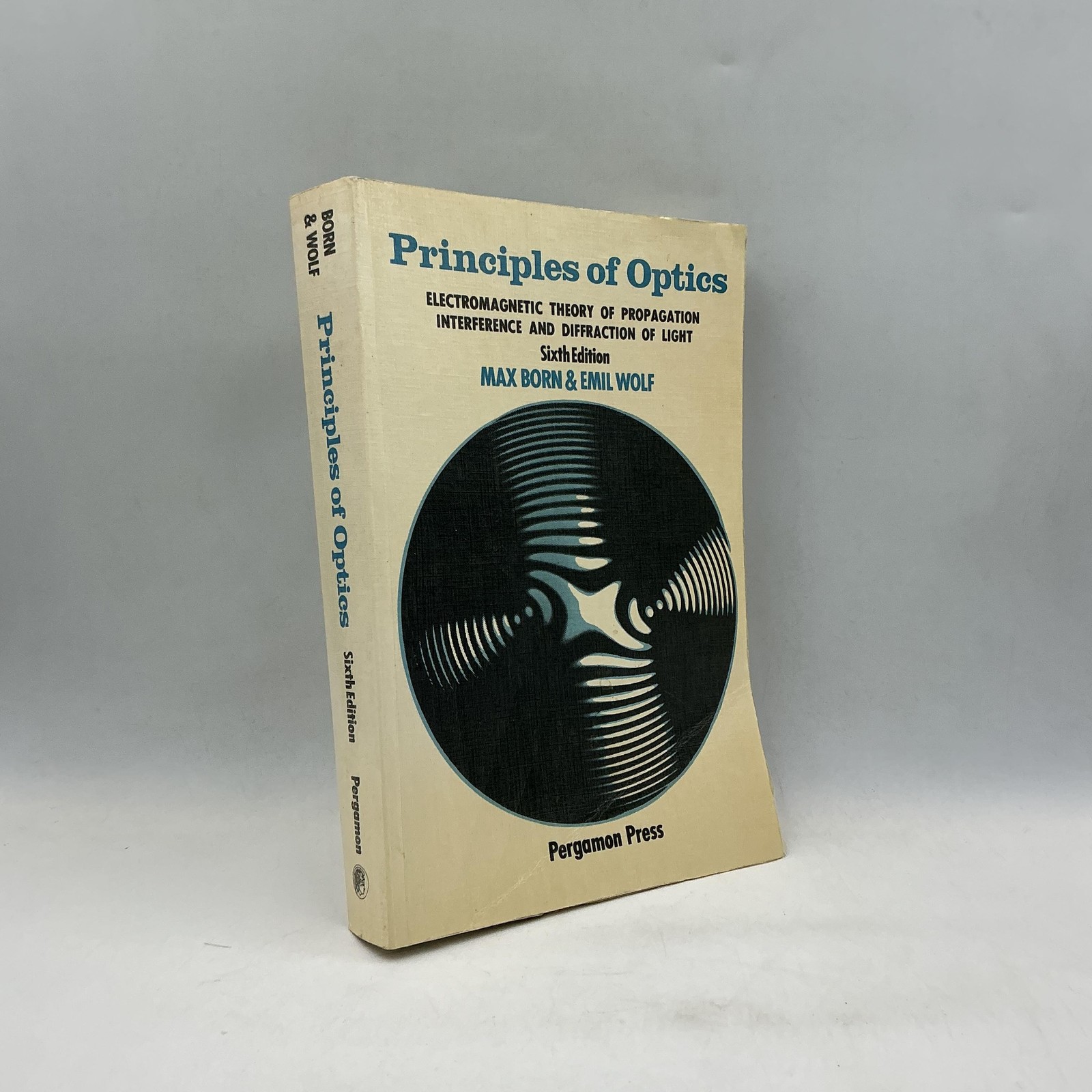 Vintage Principles Of Optics Max Born Emil Wolf 1980 Beige PB Pergamon Press