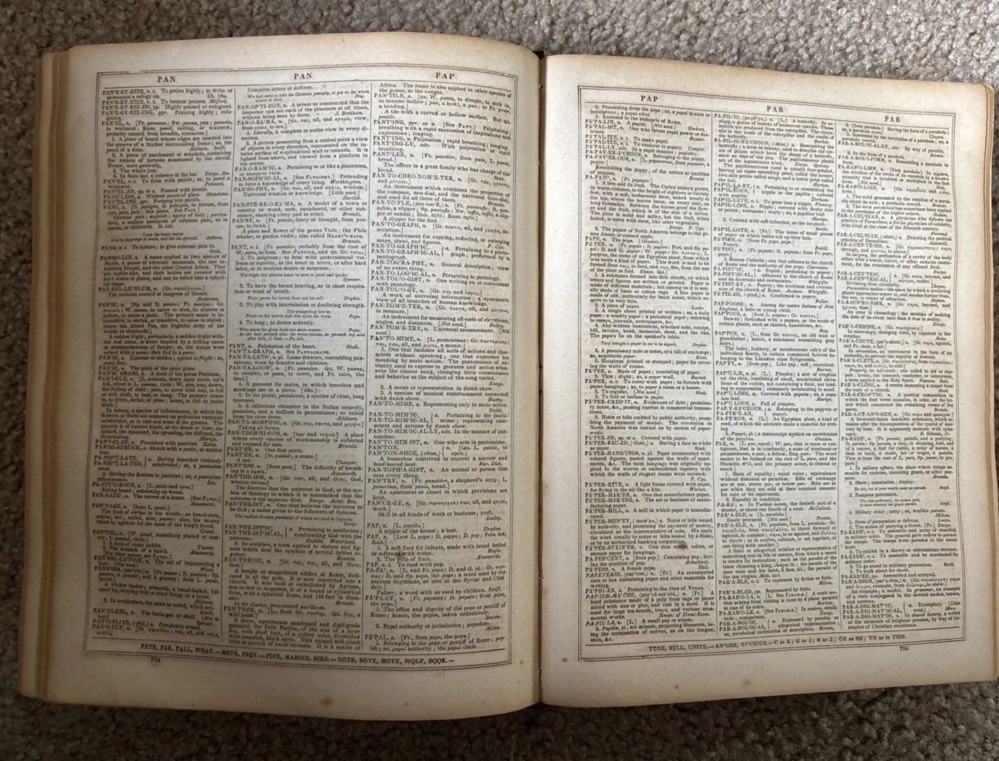 Vtg American Dictionary English Language Webster’s Dictionary, Noah Webster 1856