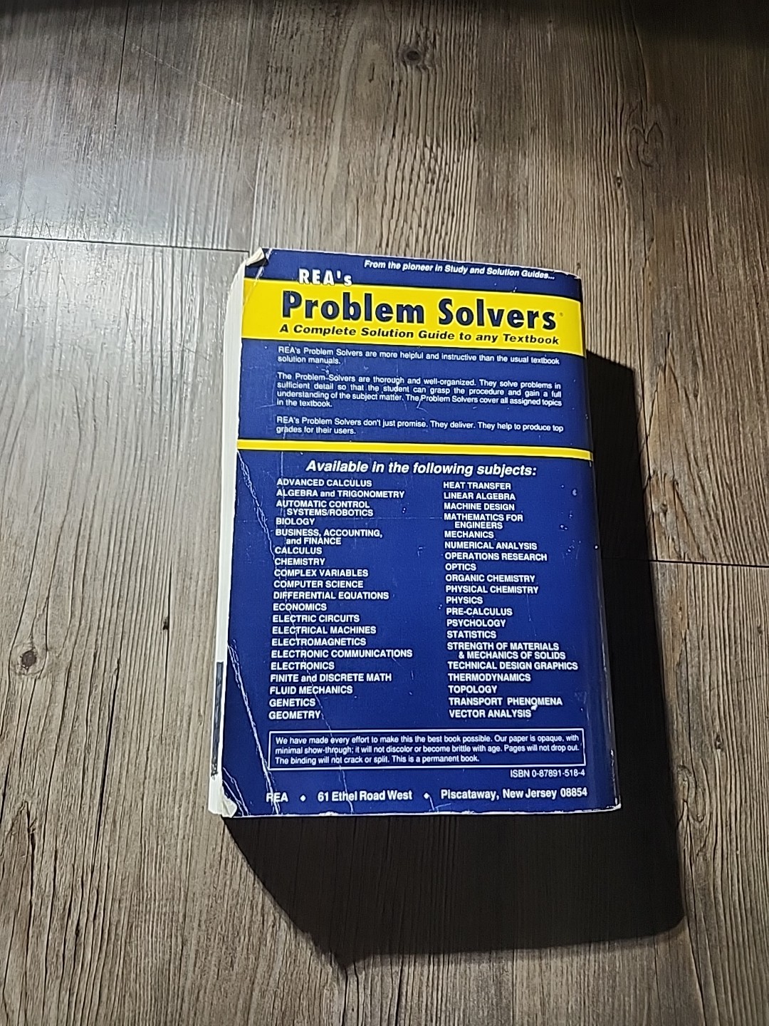 Linear Algebra Problem Solver by The Editors of Rea: Used