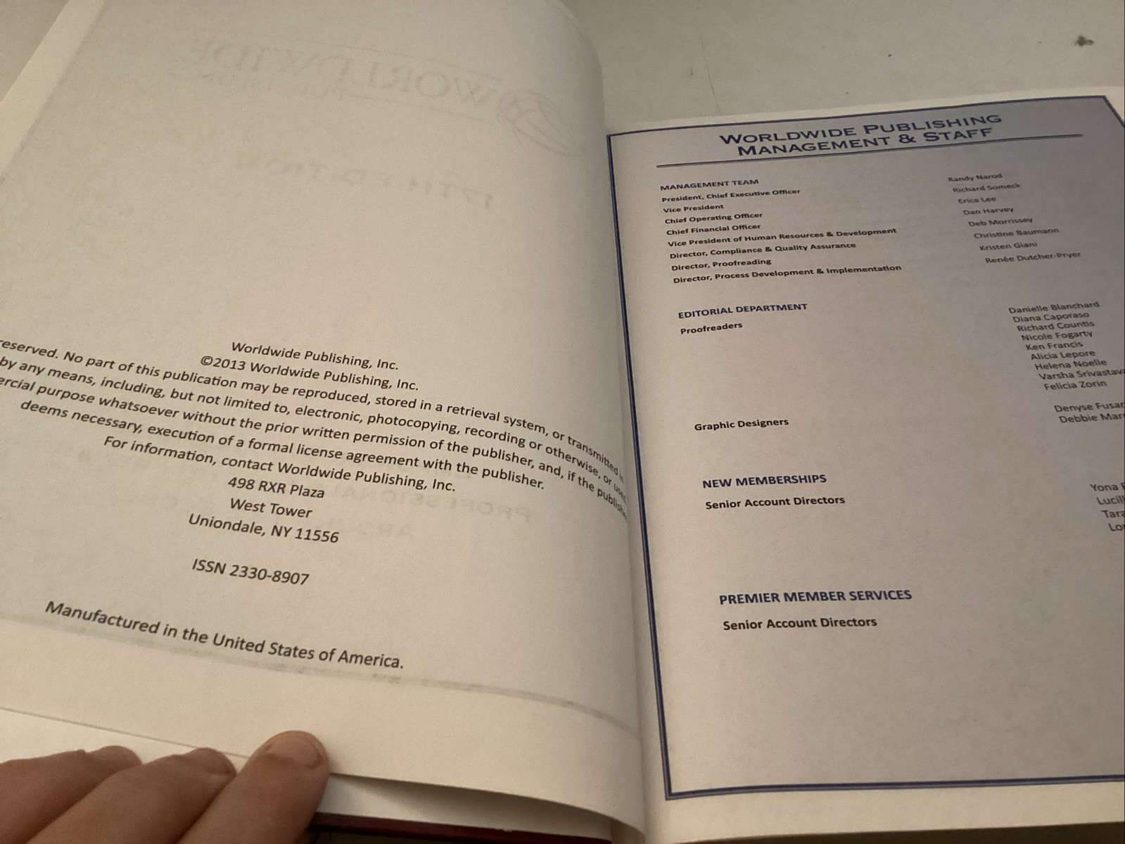 Worldwide Publishing 17th Edition Empowering Executives, Professinals. and …..