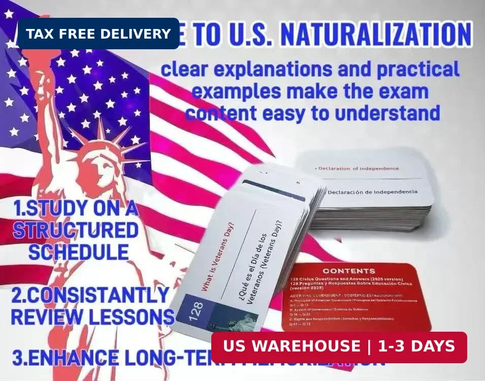 US Citizenship Flash Cards 2026, 128 Official USCIS Civics Questions and Answers