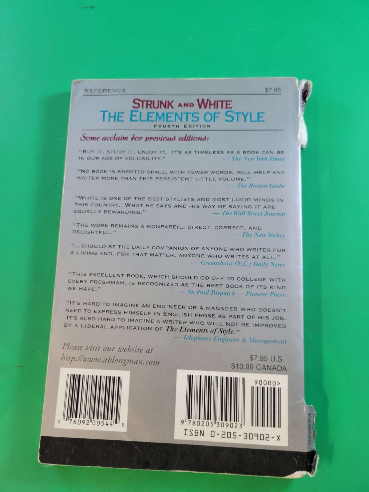 The Elements of Style, Fourth Edition by Strunk Jr., William; White, E. B. PB