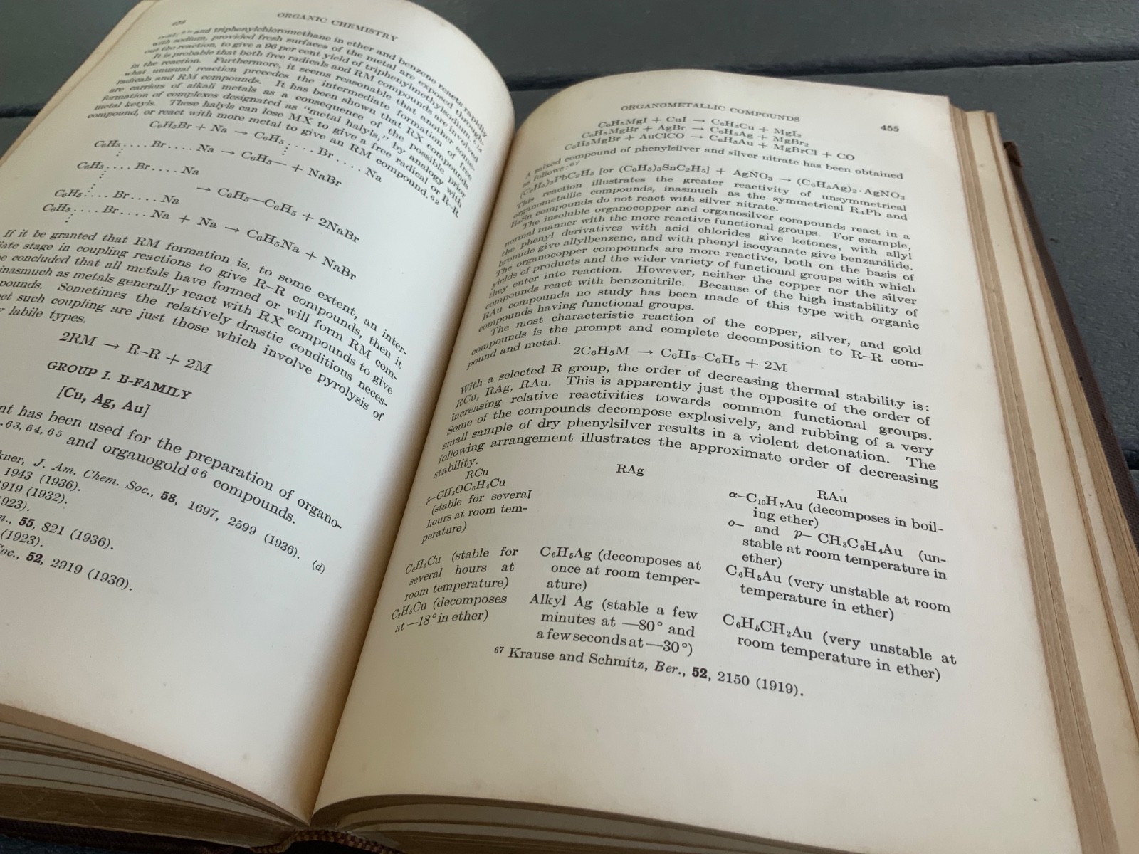 VINTAGE Organic Chemistry Advanced Treatise Gilman 1938 Volume one I USED