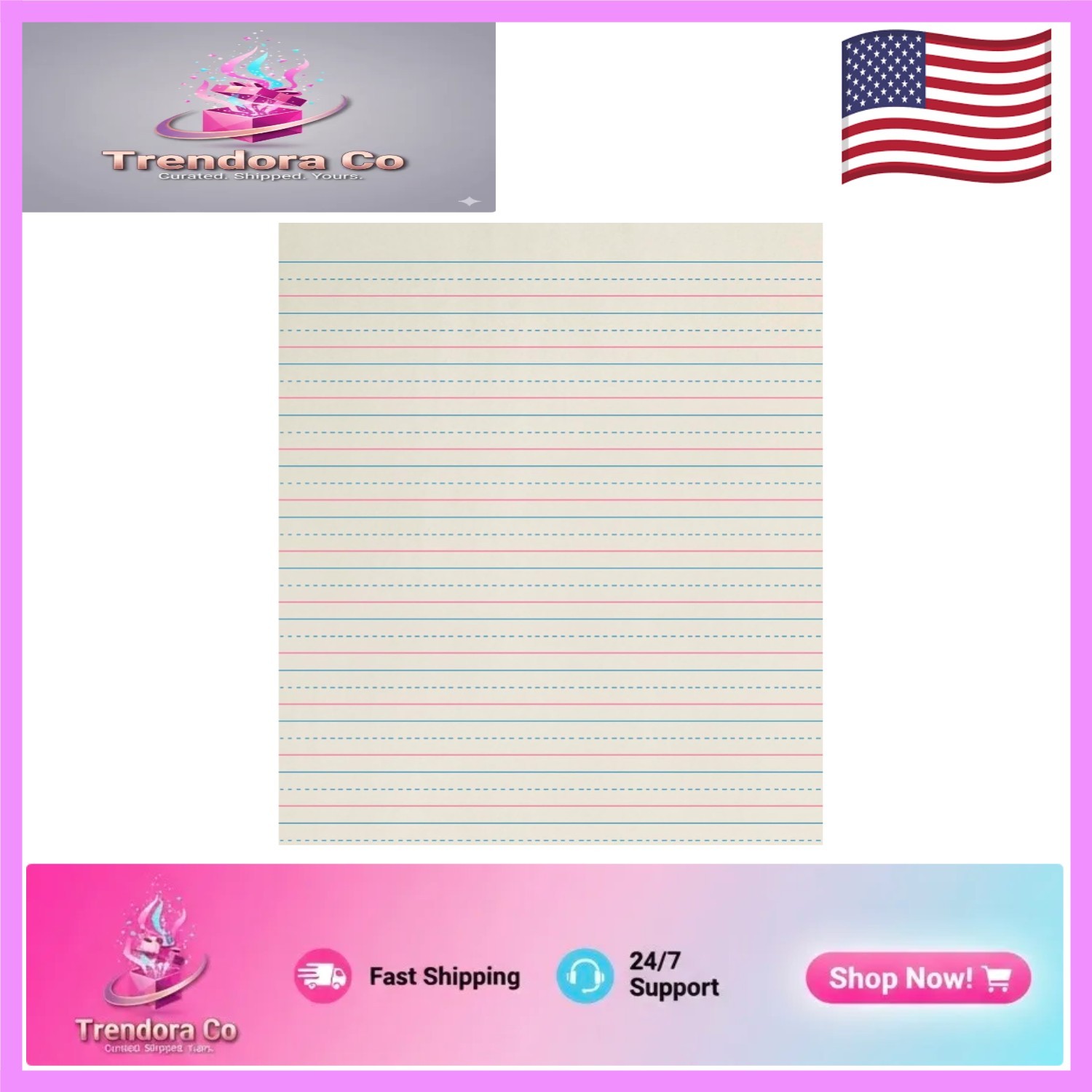 Zaner-Bloser 8×10.5 Handwriting Paper: 1/2 Inch Rule for Grade 3 – 500 Sheets